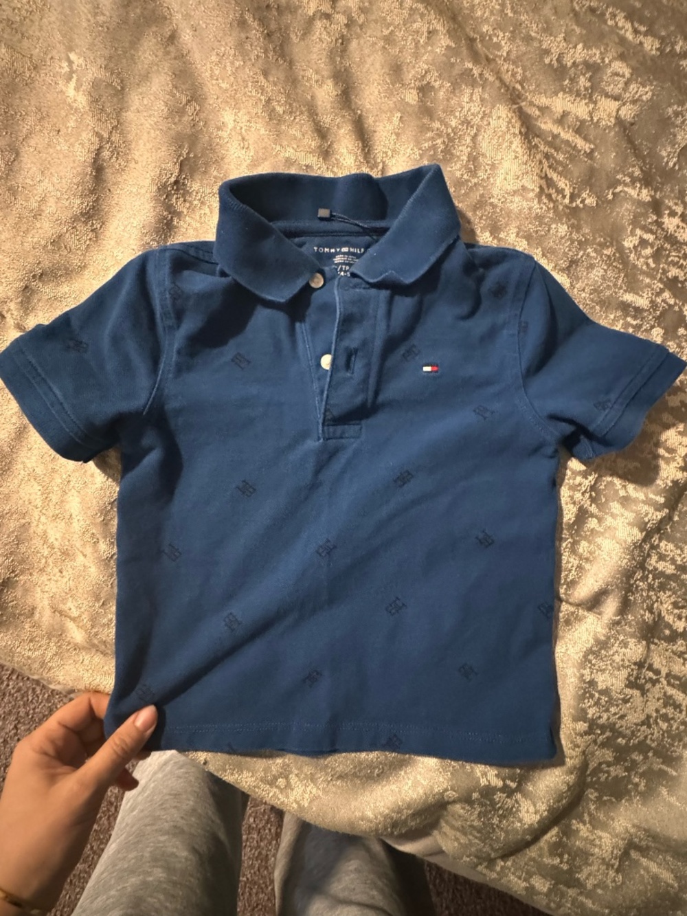 Tommy Hilfiger Toddler Boys Blue Polo Shirt